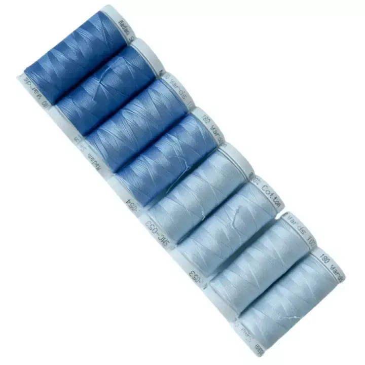 Cotton Thread Set-Light Blue Solids