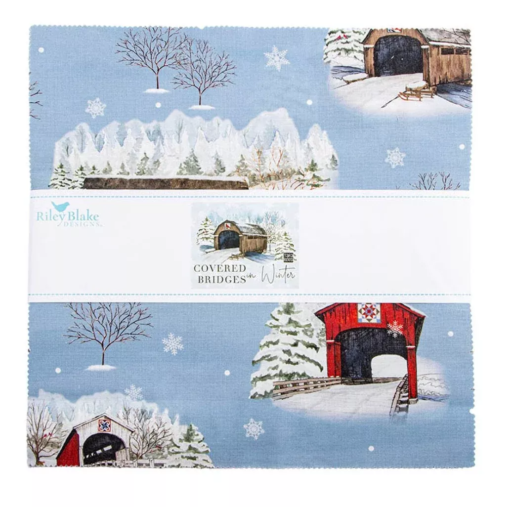 Covered Bridges in Winter-10" Stacker-42 pcs