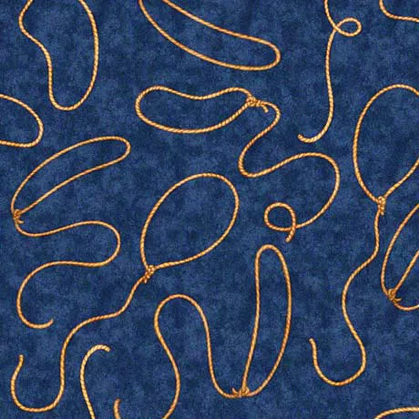 Cowboy Up in Lassos Navy by QT Fabrics 29850 -N