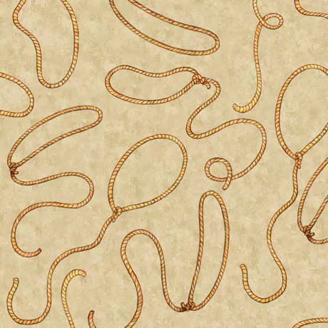 Cowboy Up in Lassos Neutral by QT Fabrics 29850 -A