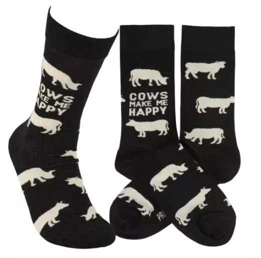 Cows Make Me Happy Socks
