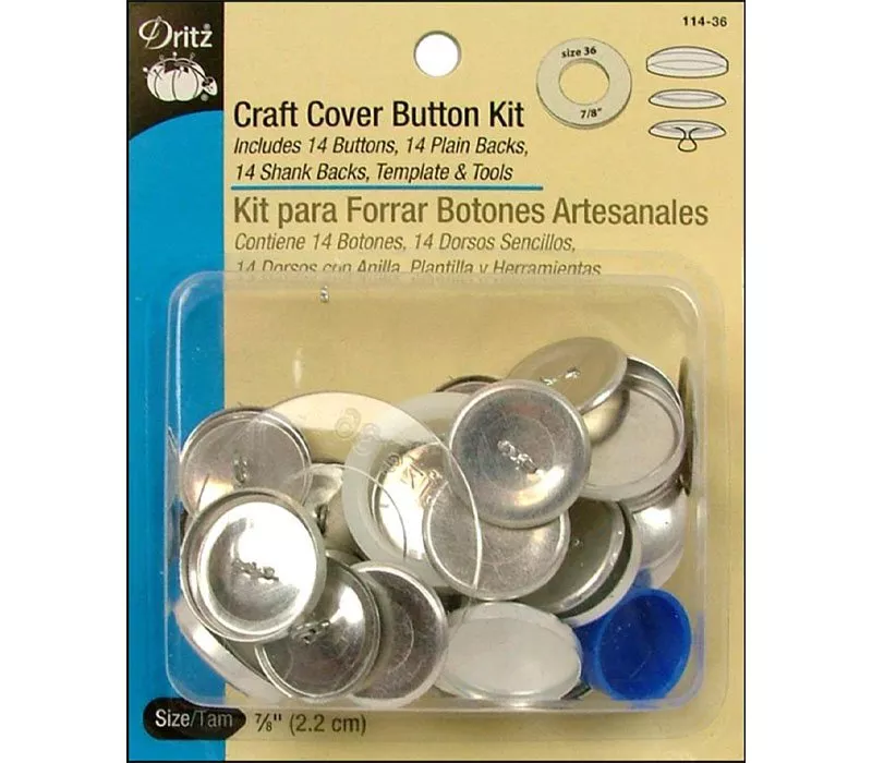 Craft Cover Button Kit Size 7/8" 072879271683 ^