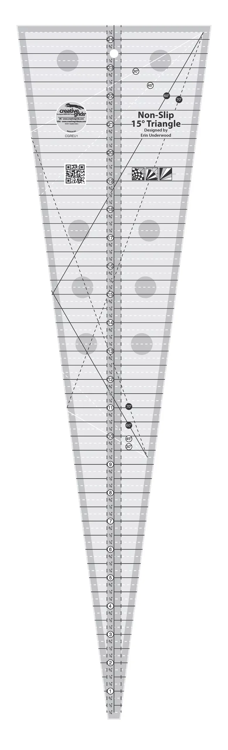 Creative Grids 15° Triangle Ruler