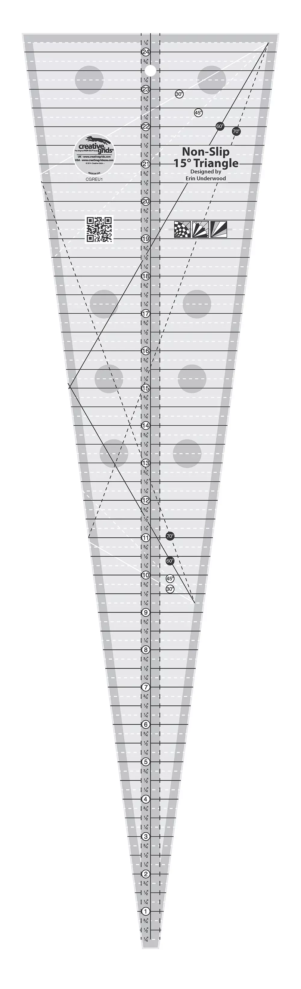 Creative Grids 15° Triangle Ruler