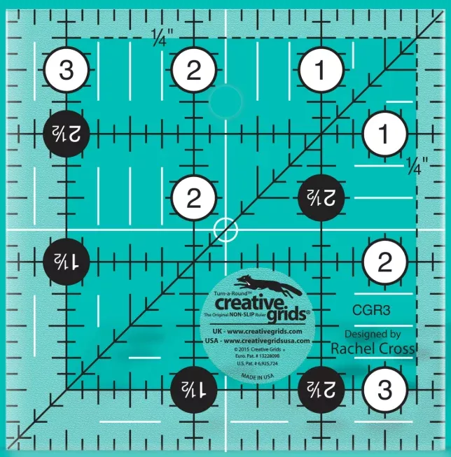 Creative Grids - 3 1/2 x 3 1/2 Ruler CGR3