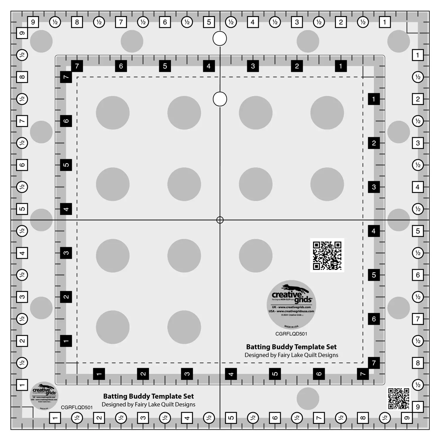 Creative Grids Batting Buddy Template Set
