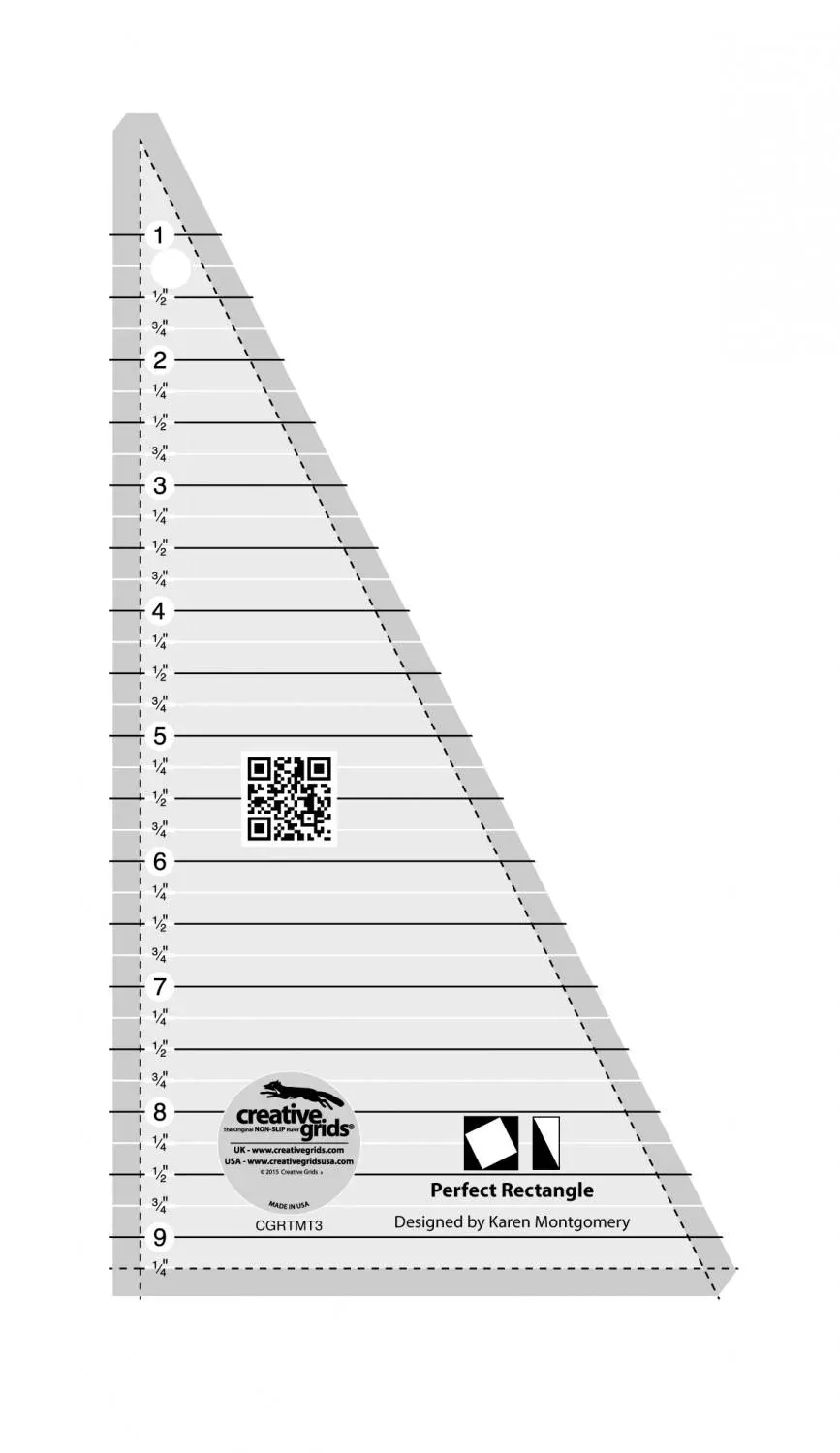 Creative Grids Perfect Rectangle Non Slip Ruler - CGRTMT3