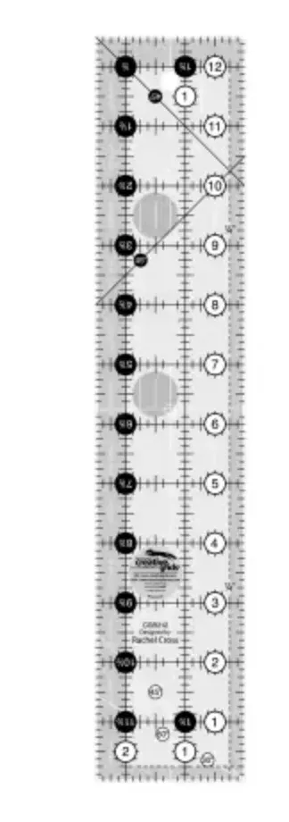 Creative Grids Quilt Ruler 2-1/2in x 12-1/2in Rectangle