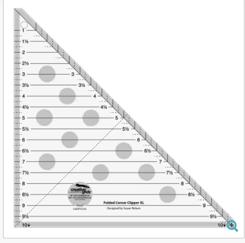 Creative Grids Quilt Ruler Folded Corner Clipper Tool XL