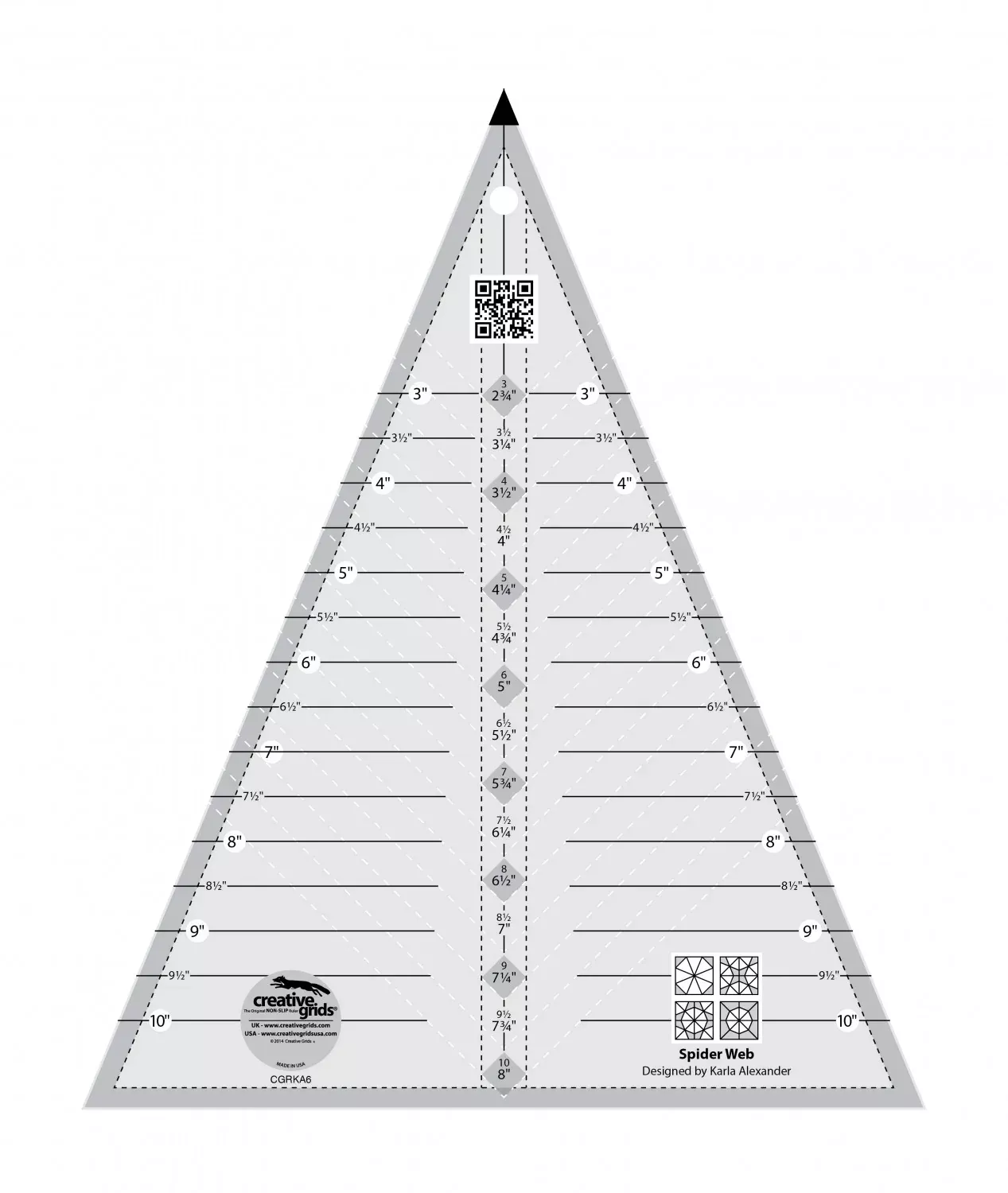 Creative Grids Spider Web Quilt Ruler