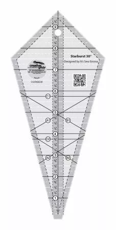Creative Grids Starburst 30 Degree Triangle Quilt 9-1/2in Ruler CGRISE30