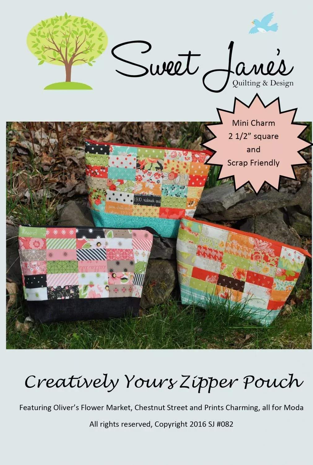 Creatively Yours Zipper Pouch PATTERNby Sweet Jane's Quilting - SJ082