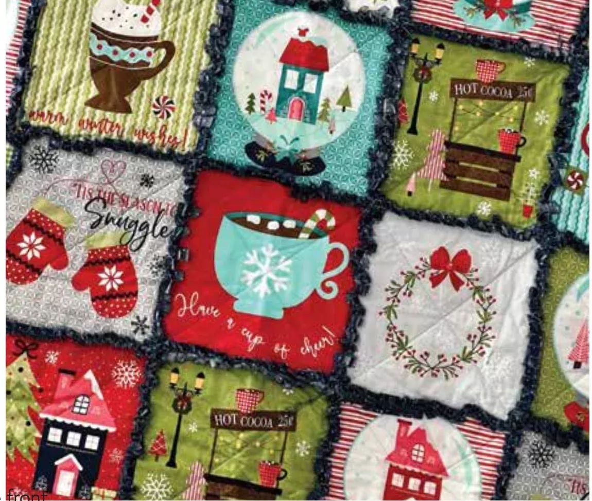 Cup of Cheer Rag Quilt (Downloadable Sewing Pattern)