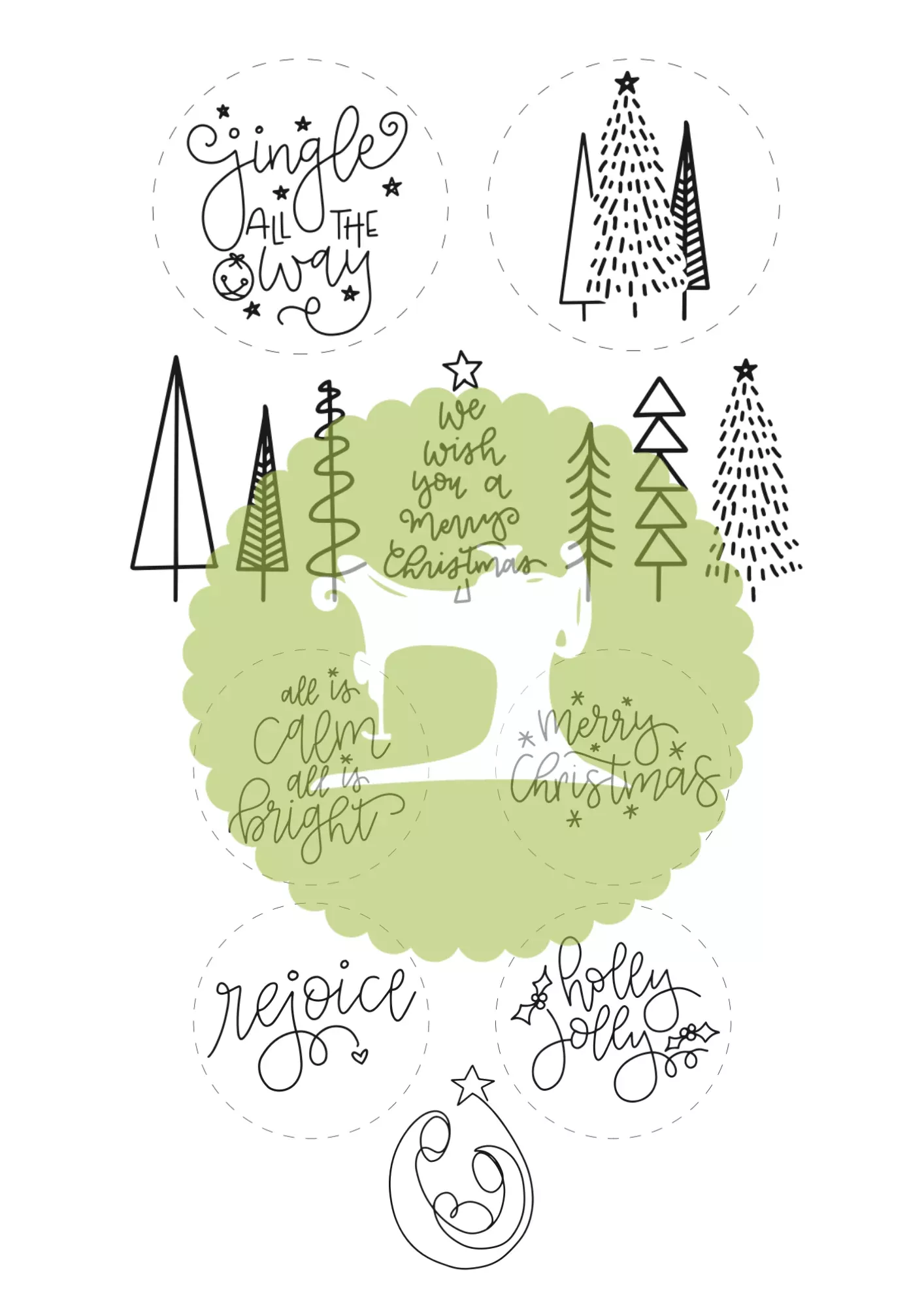 Cute for Christmas (Downloadable Machine Embroidery Designs)