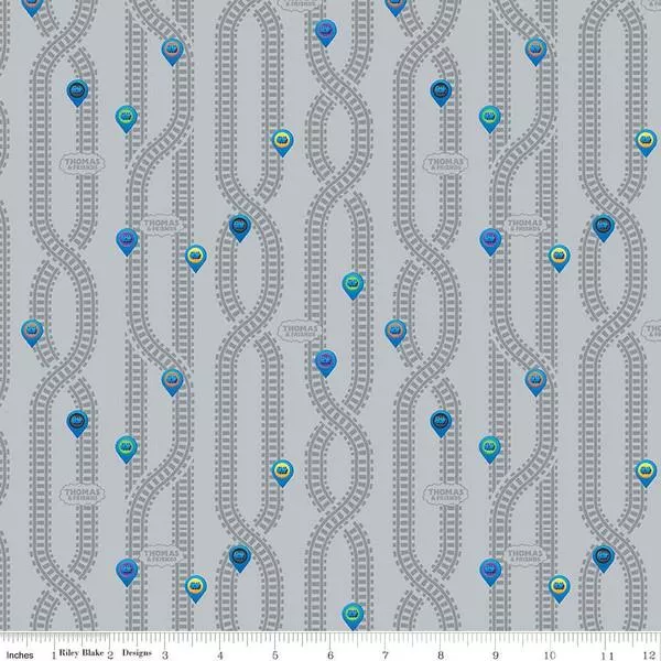 CWH Full Steam Ahead with Thomas & Friends - C12514-GRAY - Cotton Fabric