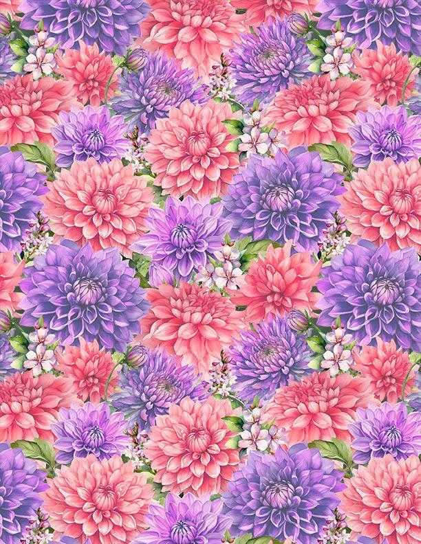 Dahlia Bontanica - Wilmington - Packed Floral Pink/Purple 1665-33924-367