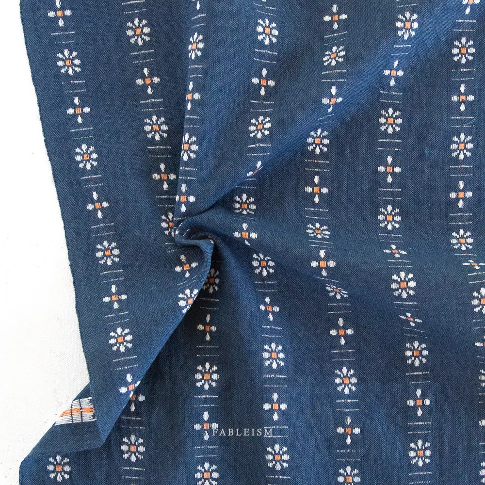 FOR-DAI-24-INDIGO • Forest Forage Woven Daisies by Fableism Supply Co