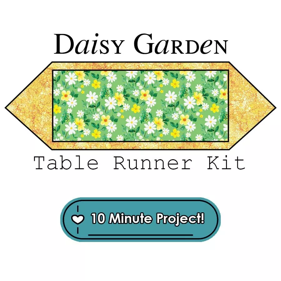 Daisy Garden 10 Minute Table Runner Kit Benartex