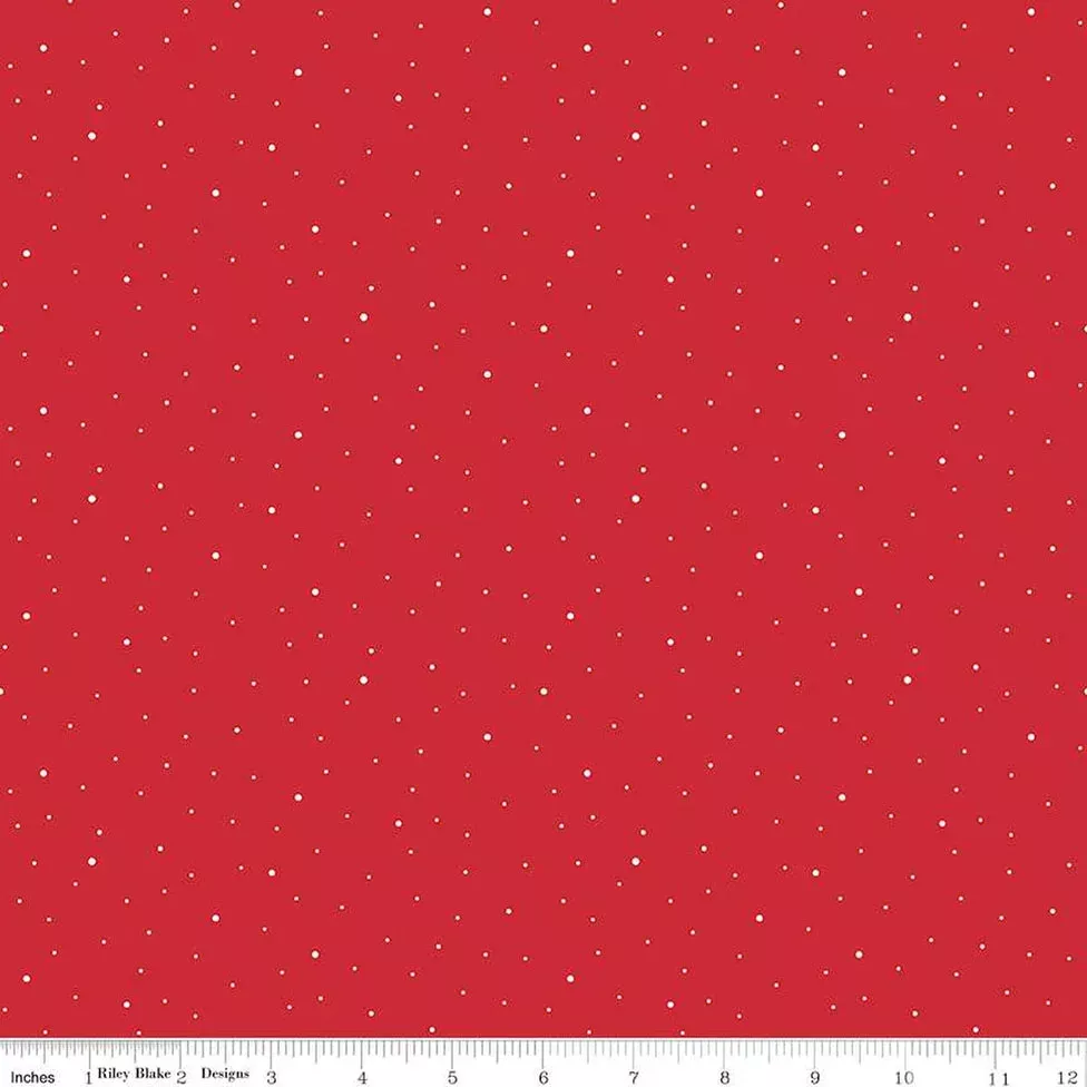 Dapple Dot Riley Red Fabric Bolt