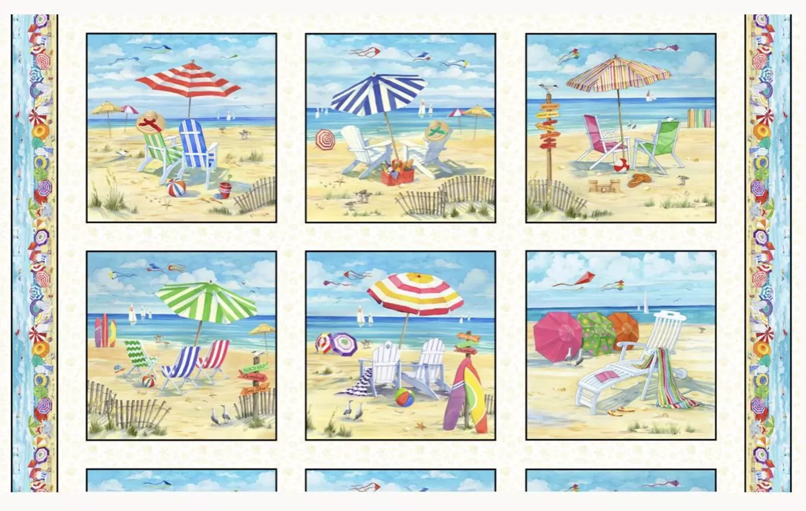 A Day at the Beach - Beach Vista - by Elizabeth's Studio, Panel - 160