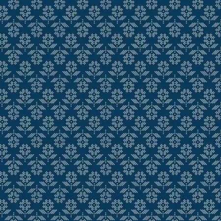Denim & Daisy : Flowers Oxford Blue - #C18131R-OXFORDBLUE - Lori Holt