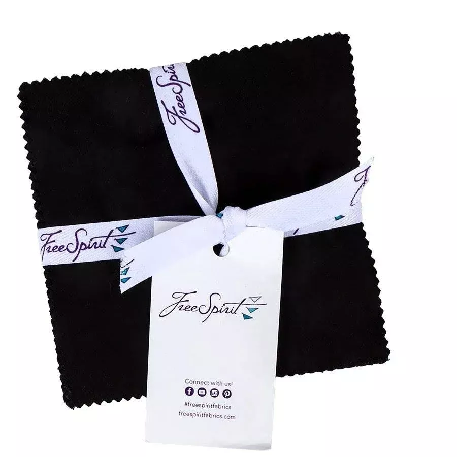 Designer Solids Black Charm Pack