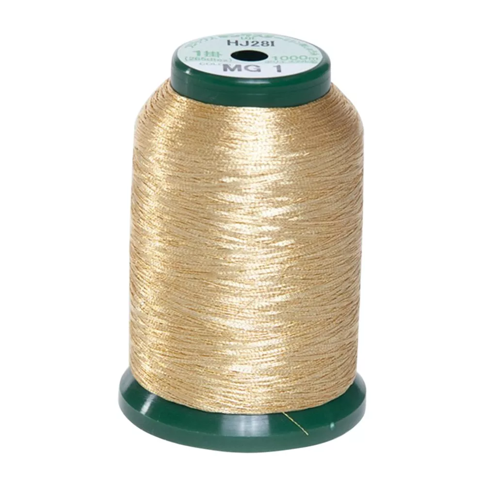 Dime KingStar Metallic Embroidery Thread 40 Wt Spool Gold MG1 ^
