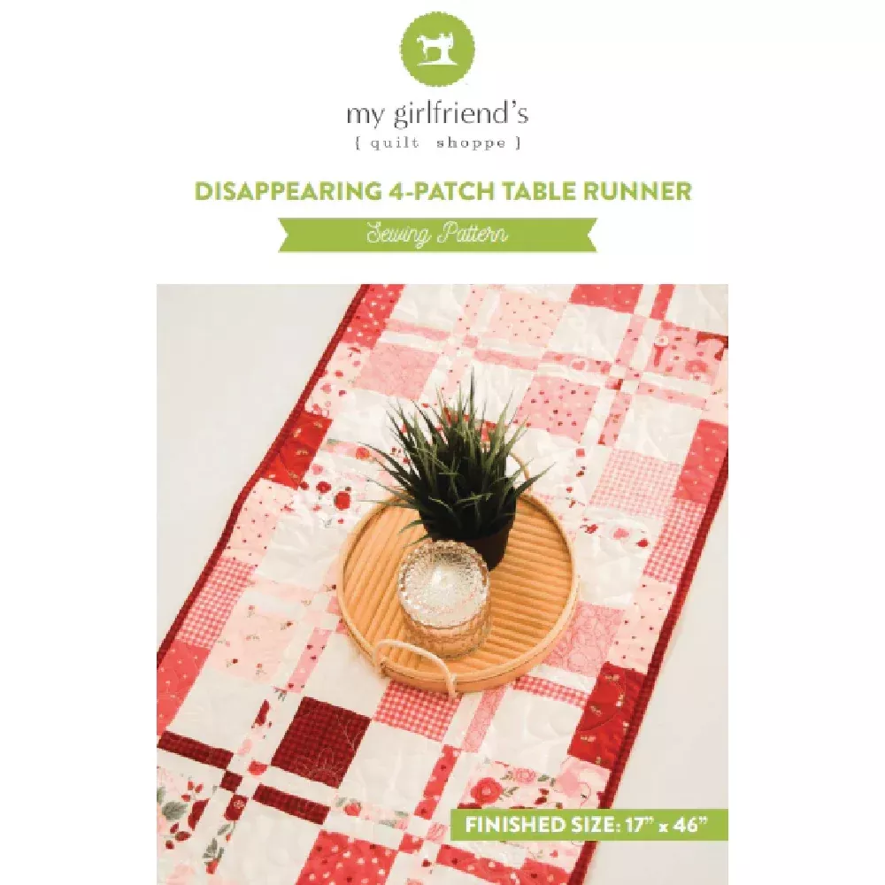 Disappearing 4-Patch Table Runner (Downloadable Sewing Pattern)