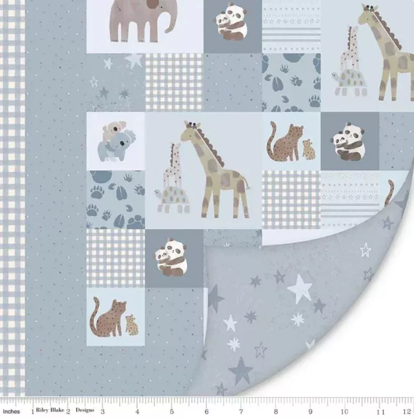 Double Lush Velvet-Blue Safari Stargazing- Approx 30 by 36