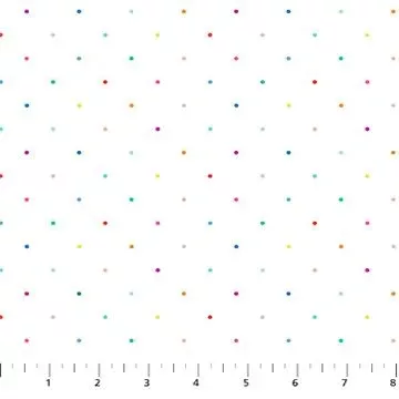 Dovetail by Figo - White Multi Ditsy Dots - 92026-10