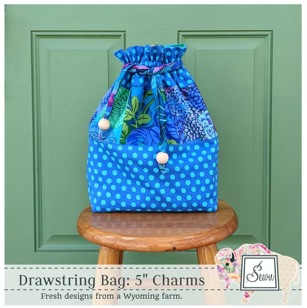 Drawstring Bag: 5" Charms by Sewn Wyoming