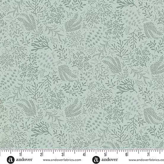 Driftwood by Makower UK Seagrass Green