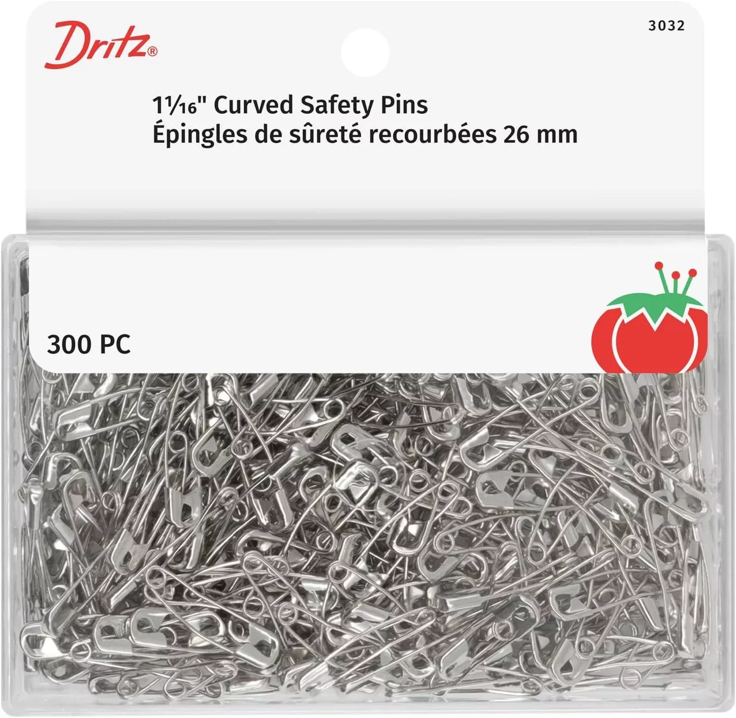 Dritz - Curved Safety Pins - 1 1/16 - 300 count