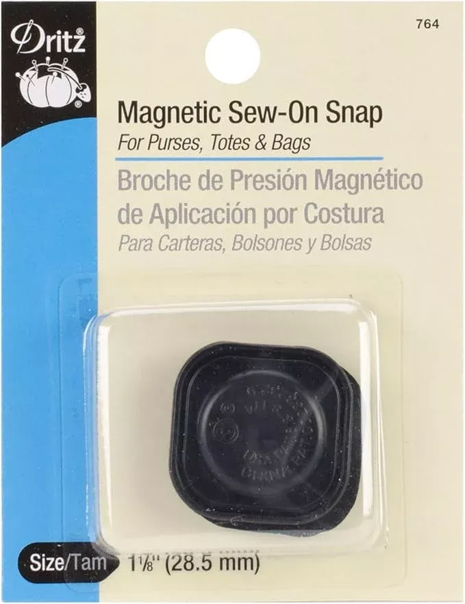 Dritz - Magnetic Snap for Purses & Totes - Black- 764 - Pkg of 1 Snap Set