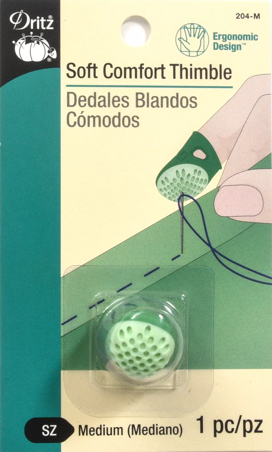 Dritz Soft Comfort Thimble 204-Medium