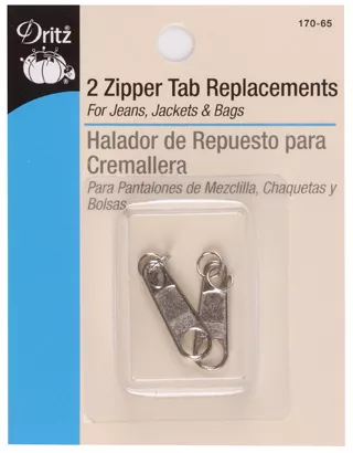 Dritz Zipper Tab Replacements Nickel