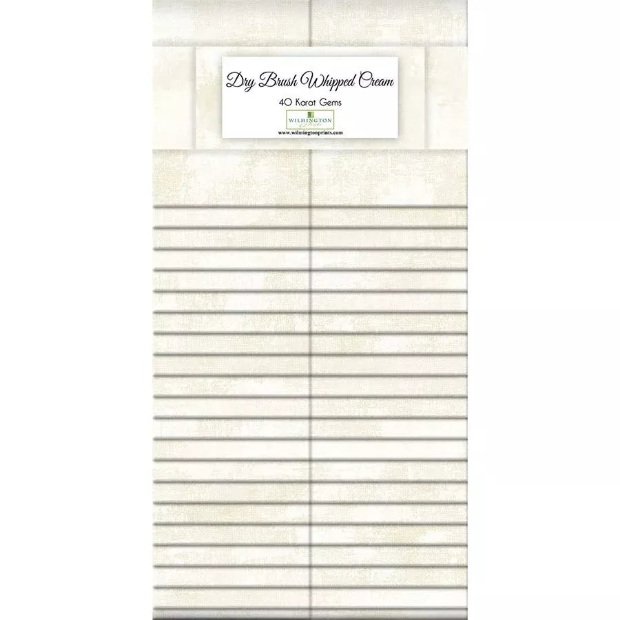 Dry Brush Whipped Cream 40 Karat Gems 2.5" Strips by Wilmington