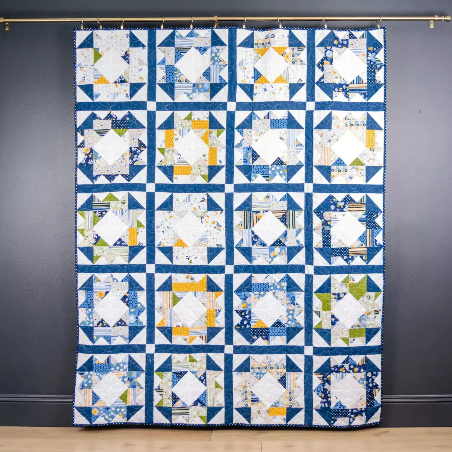 Duck, Duck, Goose Quilt Fabric Kit - Sunshine & Dandelions