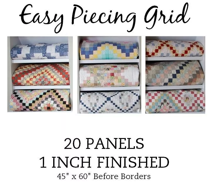 Easy Piecing Grid - 1 Inch Finished Pre-cut Package with Directions (20 Panel) - Ten Sisters