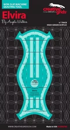 Elvira by Angela Walters - Non-slip Machine Quilting Tool - 1/4" Acrylic