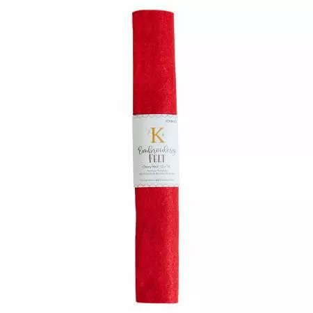 Emb Felt, Cherry Red