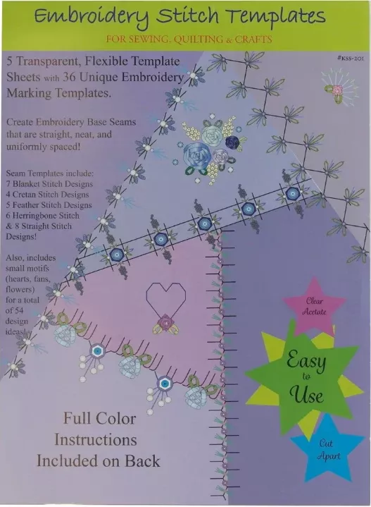 Embroidery Stitch Templates for Seams by Creative Impressions