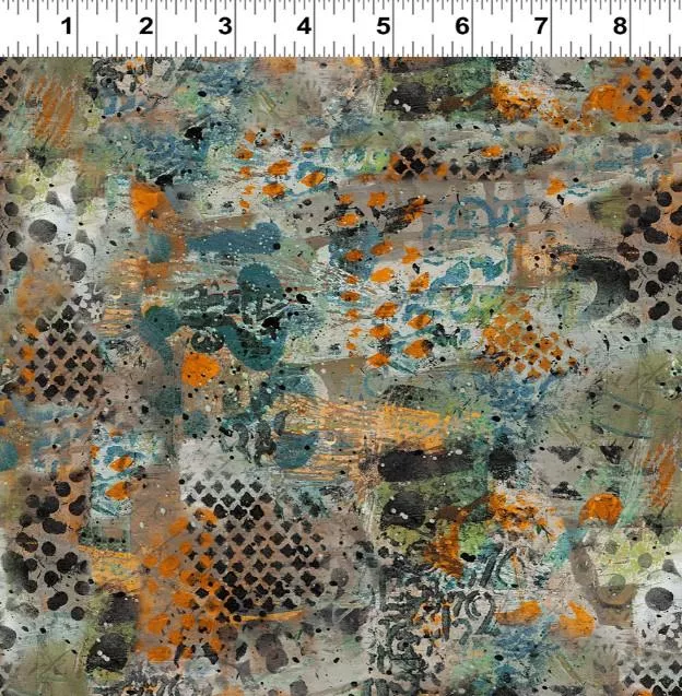 Emerald Hollow by Clothworks - Collage Y4826-55 Multi