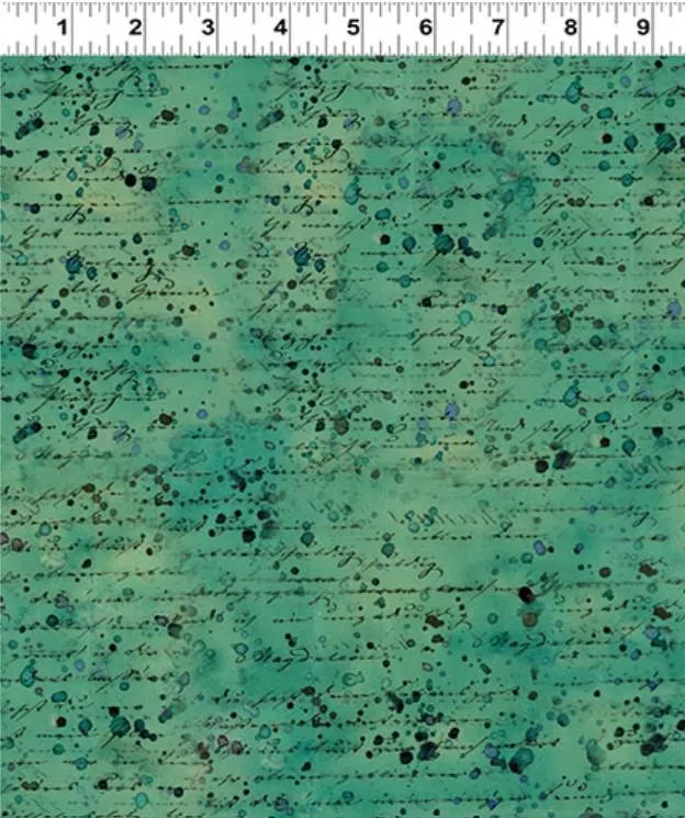 Emerald Hollow by Clothworks - Splatter Y4837-107 Emerald