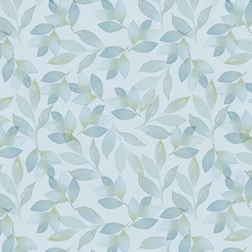 Enchanted Florals-Soft Leaves Lt. Turquoise