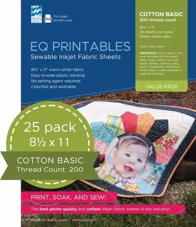 EQ Printables Inkjet Fabric 25 Sheet