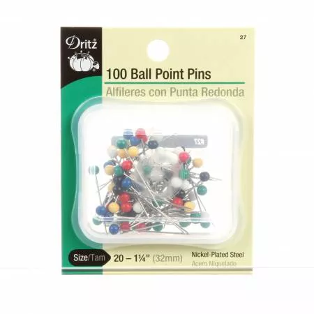 Extra Long Ball Point Pin : Size 20 - 1" (100 ct) - #27 - Dritz