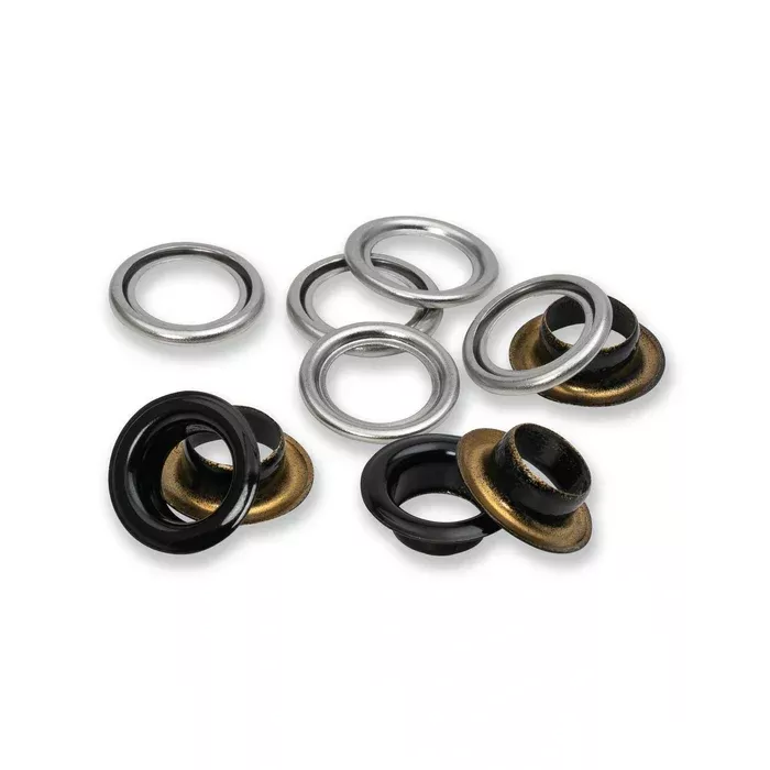 Eyelets with washers 11 mm black 20pc