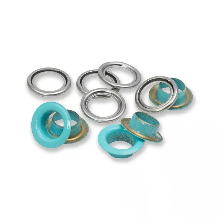 Eyelets with washers 11 mm mint 20pc