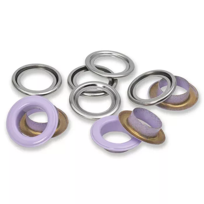Eyelets with washers 14 mm lilac 15pc